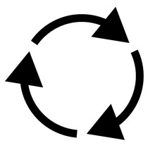 Triple Curved Recycle/refresh Icon