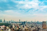Fototapeta Nowy Jork - View of the Shinjuku skyline from Shibuya, Tokyo, Japan