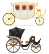 carriage for transportation of people vector illustration