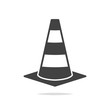 Traffic cone icon vector isolated