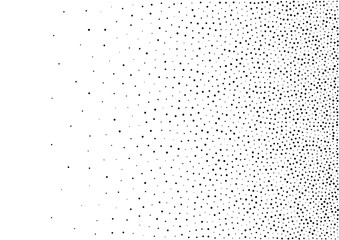 Wall Mural - abstract gradient halftone random dots background. a4 paper size, vector illustration, bw backdrop u