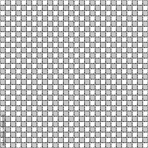 Fotografie, Obraz Black and white distort checkered abstract background