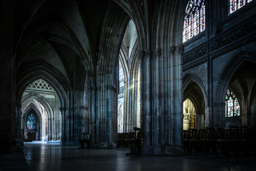 Architecture and sights of the tourist city of France Caen