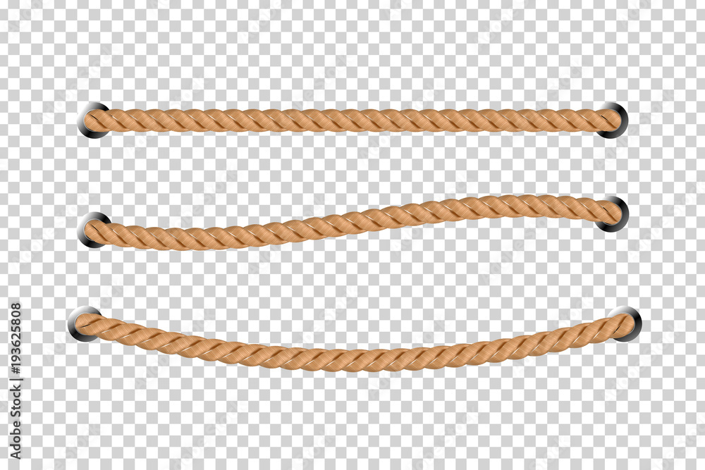 Realistic Old Rope Vector Vector realistic isolated rope for decoration and covering on the ...
