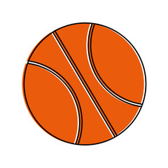 Wall Mural - basketball balloon sport icon vector illustration design