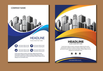 Wall Mural - design cover poster a4 catalog book brochure flyer layout annual report business template