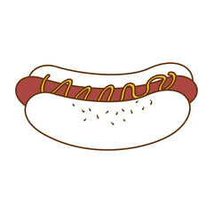 Poster - delicious hot dog fast food vector illustration design