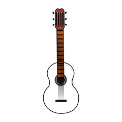 Sticker - Guitar music instrument vector illustration graphic design