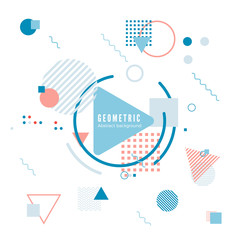 Wall Mural - geometric motion design concept. simple geometry pattern with frame and text. identity banner print.