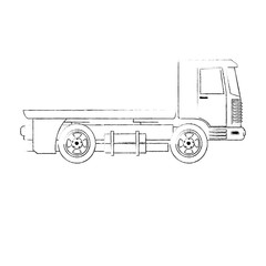 Canvas Print - Cargo truck vehicle icon vector illustration graphic design