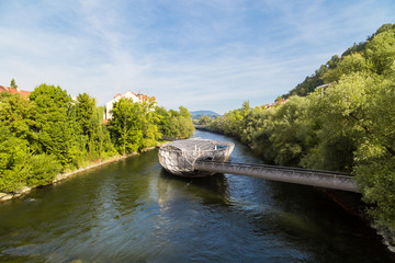 Poster - Murinsel Bridge in Graz