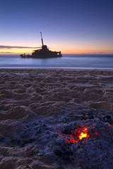 Wall Mural - MV Sygna Wreck, Stockton Beach, NSW.