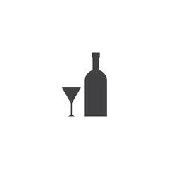 Poster - wine icon. sign design