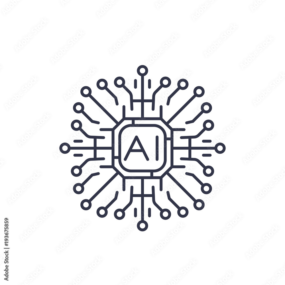 Artificial intelligence, AI icon Stock Vector | Adobe Stock