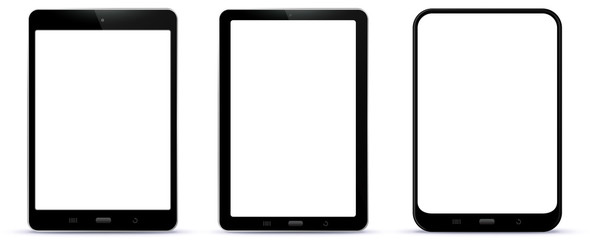 Wall Mural - set of black tablet computers
