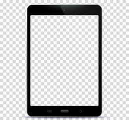 Wall Mural - transparent black tablet computer vector illustration