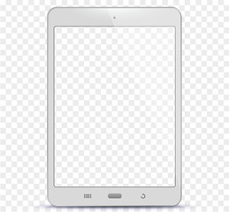 Wall Mural - transparent white tablet computer vector illustration