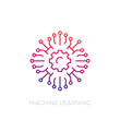 © nexusby - Machine learning icon, linear