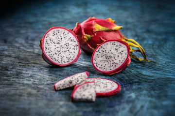 Wall Mural - Slice of pitahaya or dragon fruit