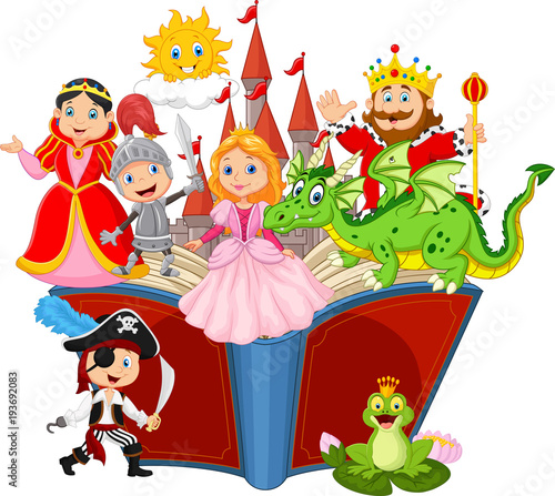 Cuadros en Lienzo Imagination in a children fairy tail fantasy book