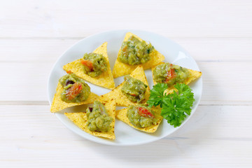 Poster - tortilla chips with guacamole