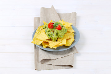 Poster - tortilla chips with guacamole