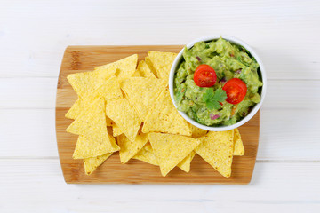 Poster - guacamole with tortilla chips