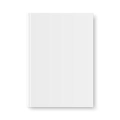 Poster - Vector mock up of book white blank cover