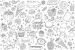 Vector sweet-stuff. Set of objects and symbols on the sweets theme.
