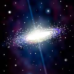 Wall Mural -  Astrology Mystic Galaxy Background. Outer Space. Vector Digital Colorful Illustration of Universe.
