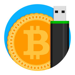 Sticker - Bitcoin storage icon