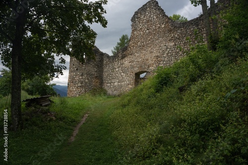 Plakat Zamek ruiny twierdzy Austria Alp
