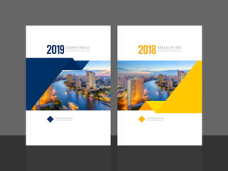 Wall Mural - Corporate cover design for annual report and company profile, magazine, flyer or booklet. Business brochure template layout. A4 cover vector EPS-10 sample image with Gradient Mesh.