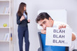 © Elnur - Employee bored at the business presentation