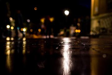 Poster - Rainy streets of the French city of Menton