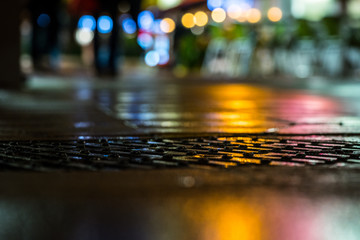 Poster - Rainy streets of the French city of Menton