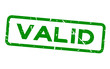 © bankrx - Grunge green valid square rubber seal stamp on white background