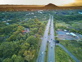 Wall Mural - Aerial view on highway