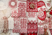 Objects Of Russian Folk Art And Crafts, Embroidery, Arkhangelsk Oblast, Russia