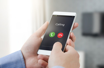 making a call on a smart phone