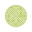 Vector green Round maze or circular hedge garden labyrinth. Maze puzzle symbol is great as metaphor for problem solution.