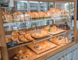 Bakery on shelf show for sale, with tag price