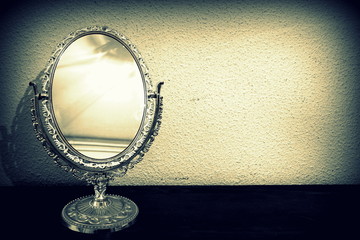 Beautiful Vintage antique mirror background 