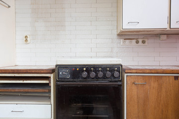 Old rusty dirty kitchen 