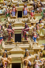 Wall Mural - Detail of a decoration of New Kathiresan Kovil temple in Colombo, Sri Lanka