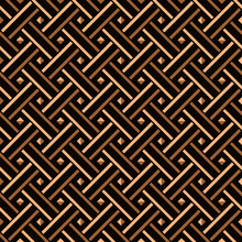 Gold Woven Texture, Seamless Geometric Pattern