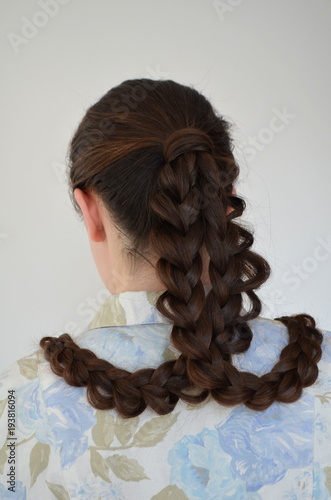 Azhurnaya Francuzskaya Kosa Pricheska S Dlinnyh Volos Buy This Stock Photo And Explore Similar Images At Adobe Stock Adobe Stock
