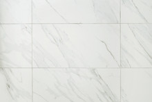 Large Marble Tile Bathroom Wall