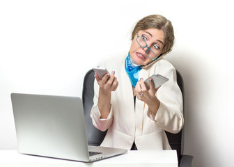 Wall Mural - attractive business woman stressed 