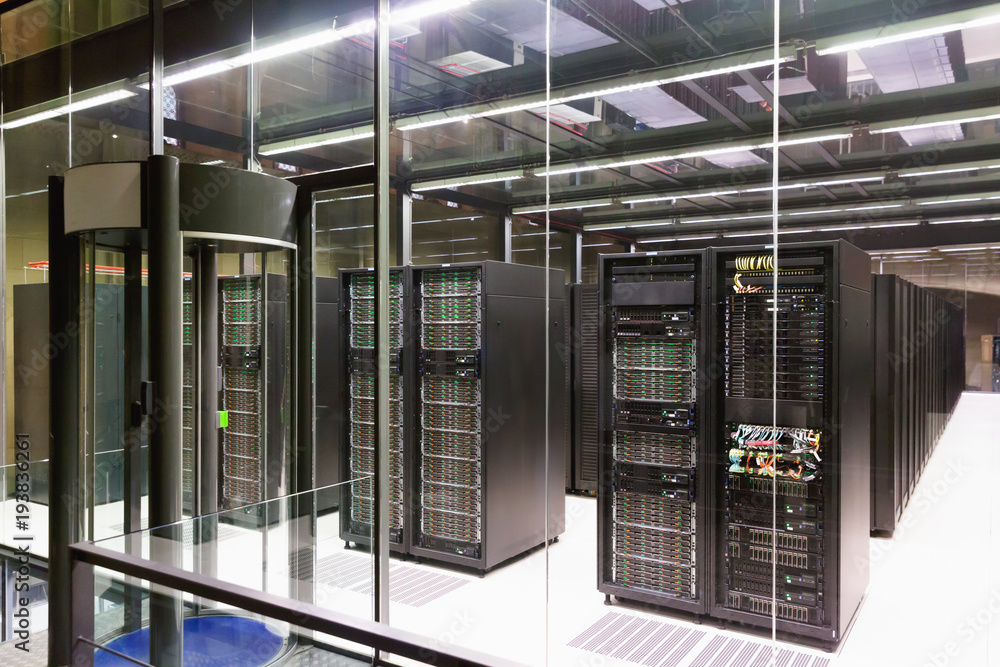 Equipment of supercomputing center Stock Photo | Adobe Stock